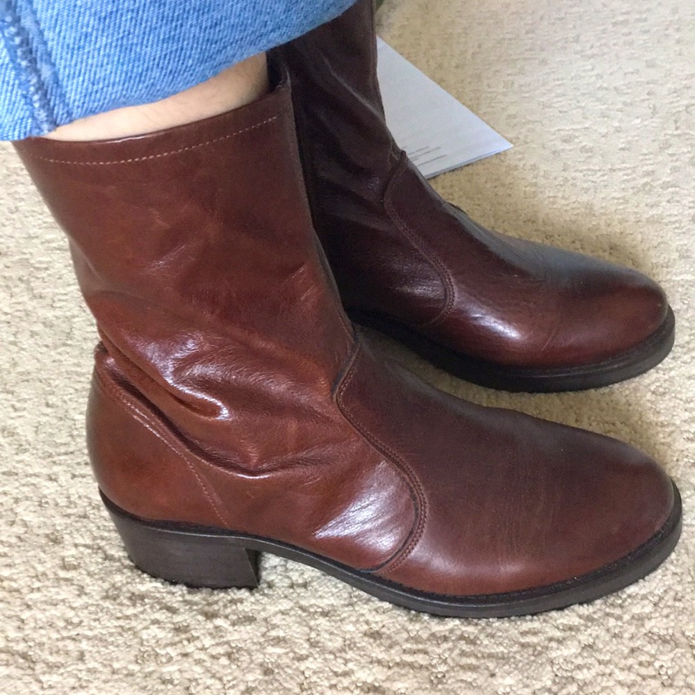 L'Intervalle Brown Leather Boots